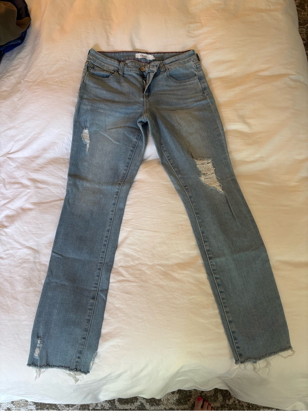 Cello Light Wash Distressed Jeans